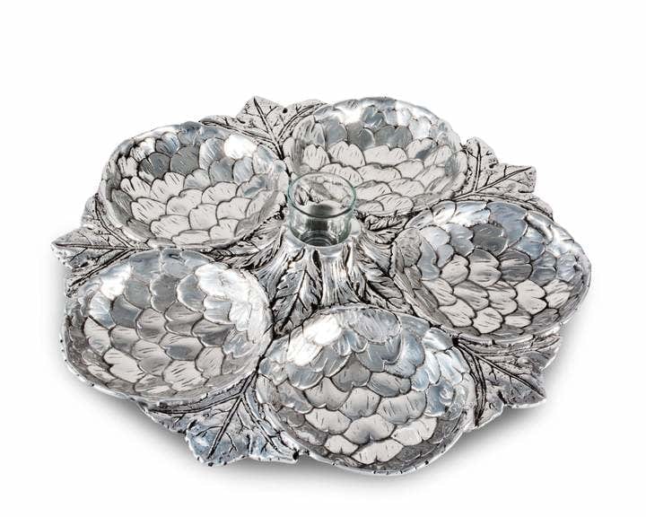 Arthur Court Artichoke 5 section tray