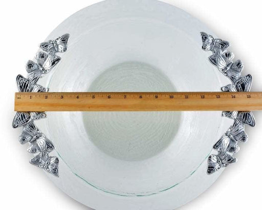 Arthur Court Bowls Butterfly Glass Salad Bowl