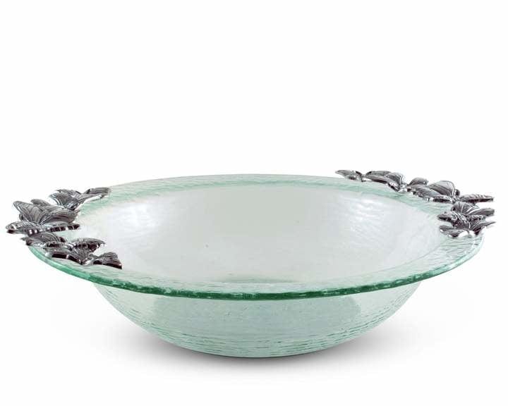 Arthur Court Bowls Butterfly Glass Salad Bowl
