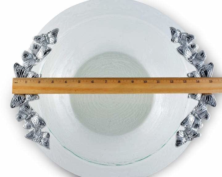 Arthur Court Bowls Butterfly Glass Salad Bowl