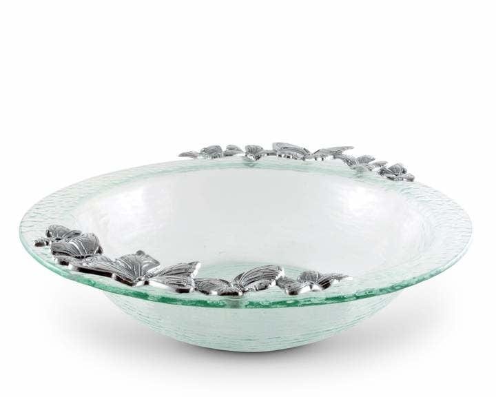 Arthur Court Bowls Butterfly Glass Salad Bowl