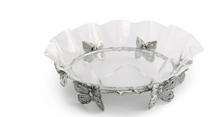 Arthur Court Bowls BUTTERFLY STAND ACRYLIC BOWL 16