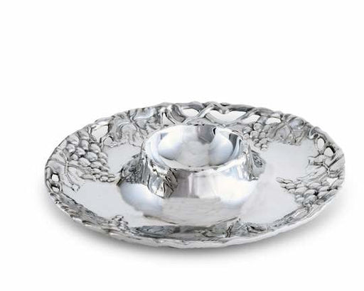Arthur Court Bowls Grape 14" Round Chip & Dip Tray