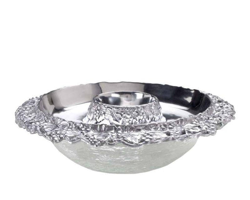 Arthur Court Bowls Grape Appetizer Tray w/Glass Bowl