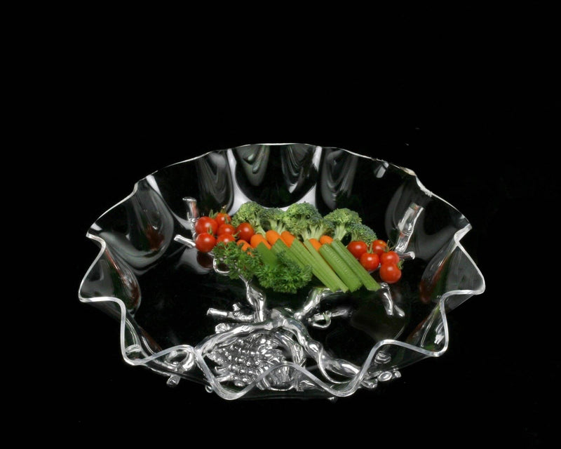 Arthur Court Bowls Grape Stand Acrylic Bowl 16"