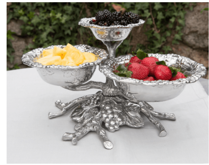 Arthur Court Bowls Grape three tier