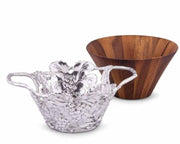 Arthur Court Bowls Wood Tall Salad Bowl - Grape