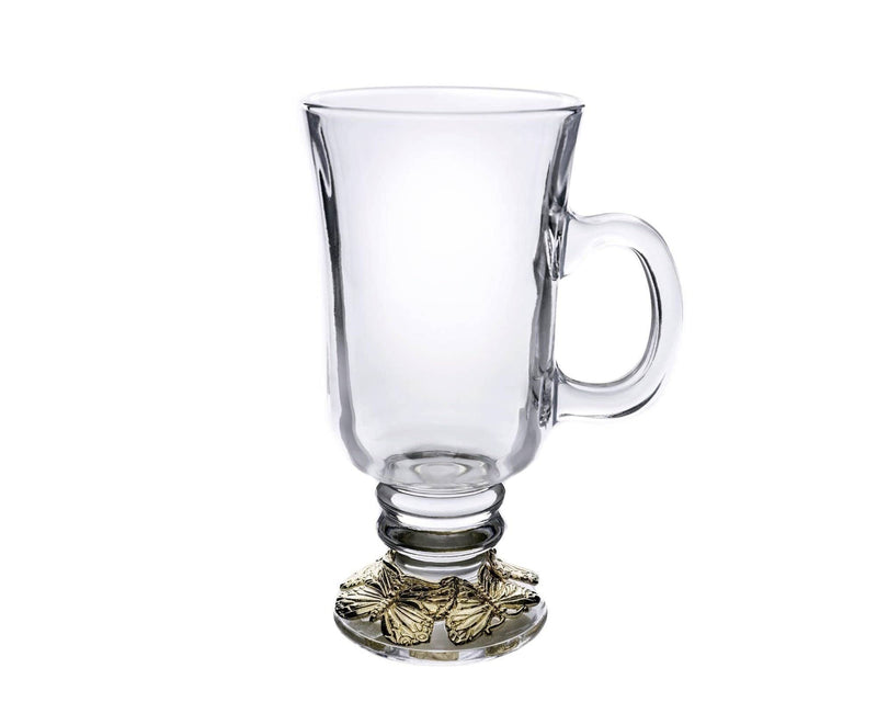 Arthur Court Butterfly 24k Gold Plated Glass Mug