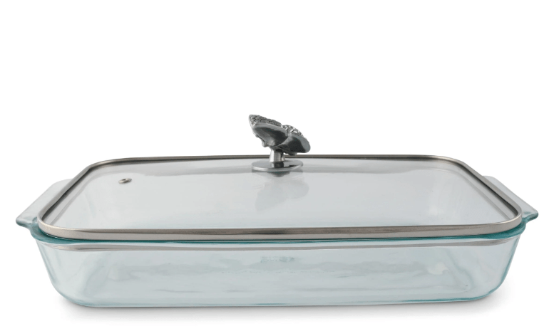 Arthur Court BUTTERFLY LID WITH PYREX 3 QUART BAKING DISH