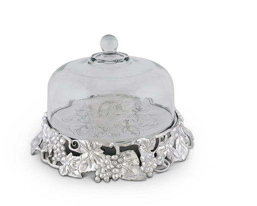 Arthur Court Grape Cake Stand Glass Dome