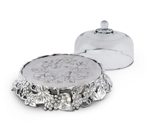 Arthur Court Grape Cake Stand Glass Dome