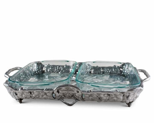 Arthur Court Grape Double Pyrex  Holder 2QT