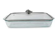 Arthur Court GRAPE LID WITH PYREX 3 QUART BAKING DISH