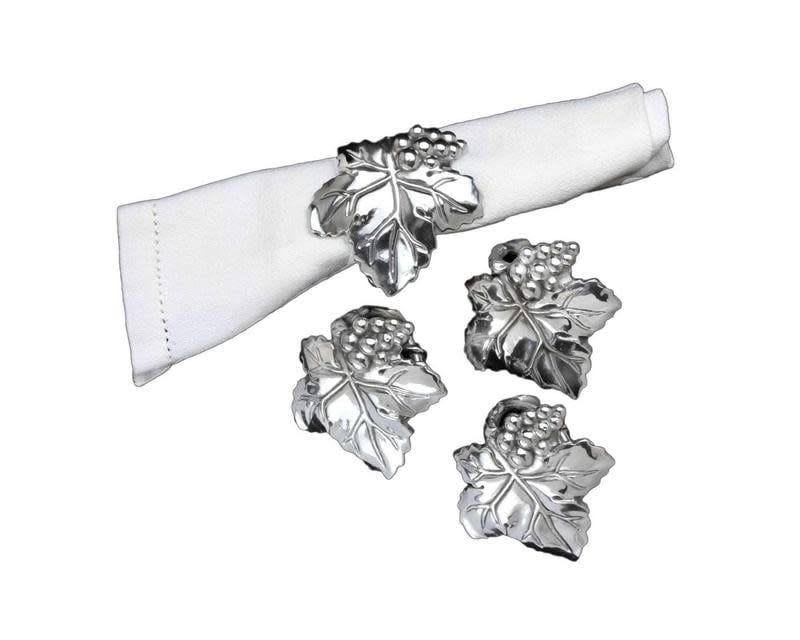 Arthur Court Grape Napkin Rings-Set of 4