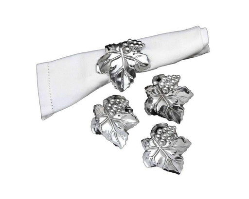 Arthur Court Grape Napkin Rings-Set of 4