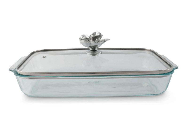 Arthur Court MAGNOLIA LID WITH PYREX 3 QUART BAKING DISH