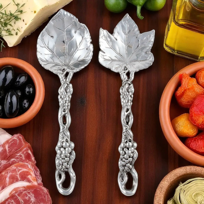 Arthur Court Serving Spoons Grapevine Serving Set