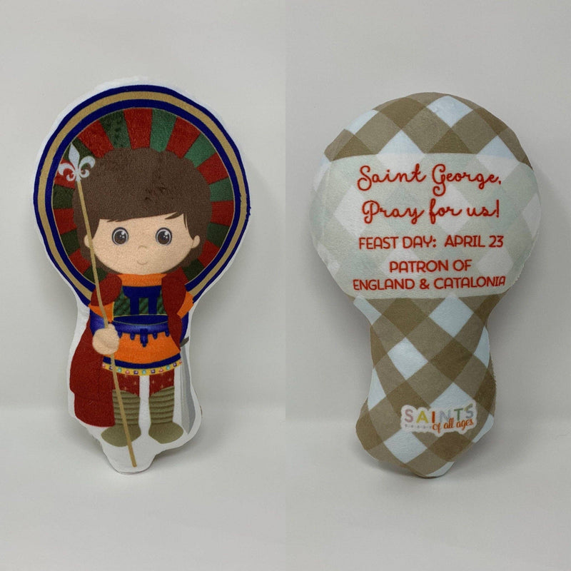 St. George Stuffed Saint Doll. Saint Gift. Easter Gift. Baptism. Catholic Baby Gift. Saint George Gift. St. George Doll. Stuffed George.: Ships 1 week