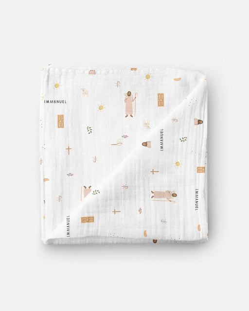 Be A Heart Baby Jesus Muslin Swaddle Baby Blanket