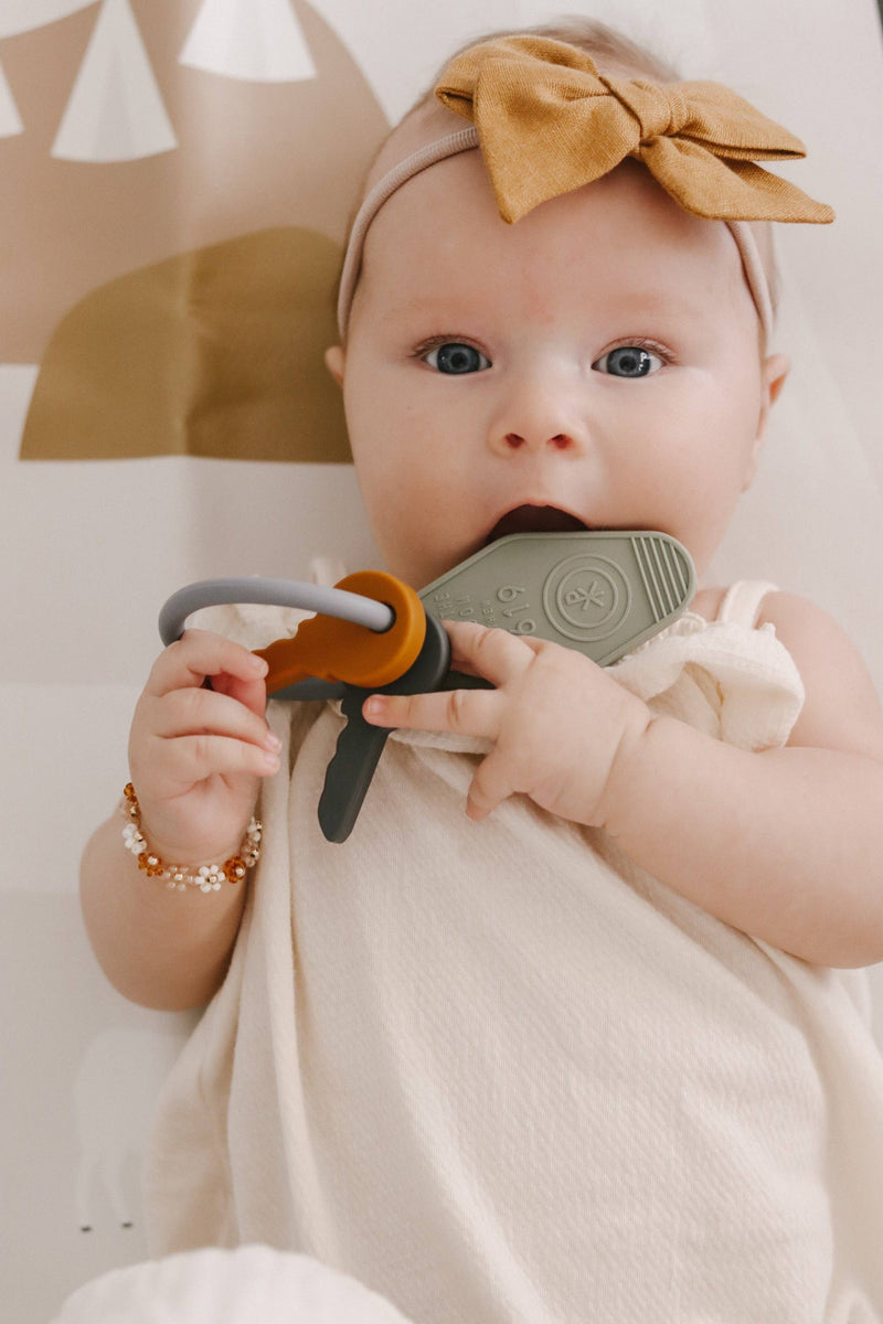 Be A Heart Baby Keys to the Kingdom Silicone Teether | Catholic Baby Gift: Keys to the Kingdom