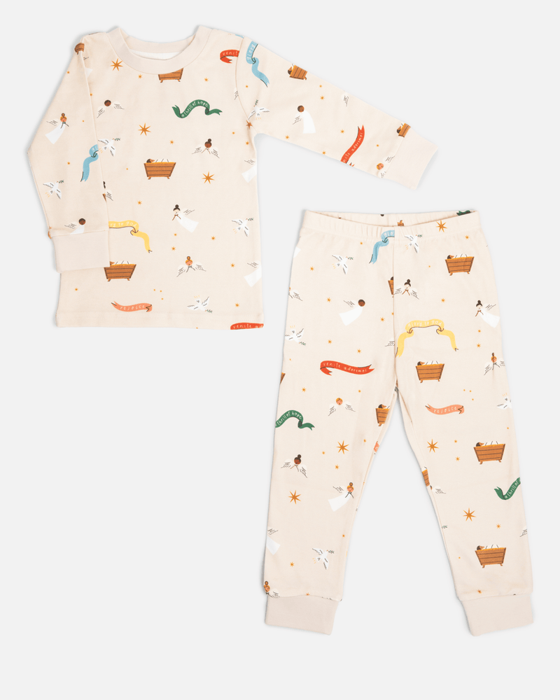 Be A Heart Baby Kids Baby Jesus Christmas Long John Pajamas: 8