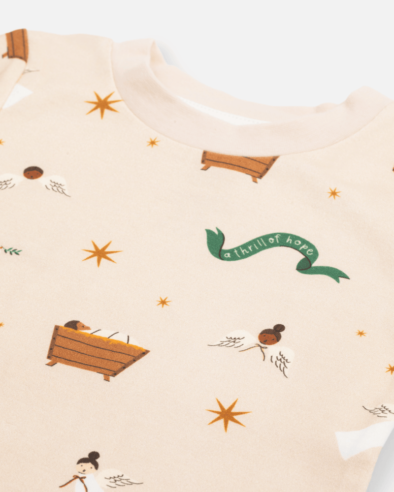 Be A Heart Kids Baby Jesus Christmas Long John Pajamas: 3T