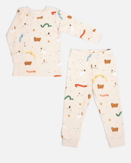Be A Heart Kids Baby Jesus Christmas Long John Pajamas: 3T