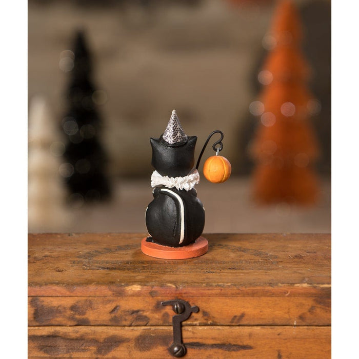 Bethany Lowe Bethany Lowe Halloween Skeleton Cat with Lantern by Bethany Lowe Designs