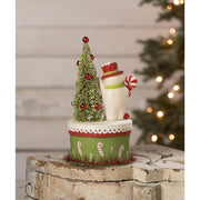 Bethany Lowe Bethany Lowe / Johanna Parker Christmas Happy Snowman on Box by Bethany Lowe Designs