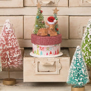 Bethany Lowe Bethany Lowe / Johanna Parker Christmas Merry Brights Deer on Box by Bethany Lowe Designs