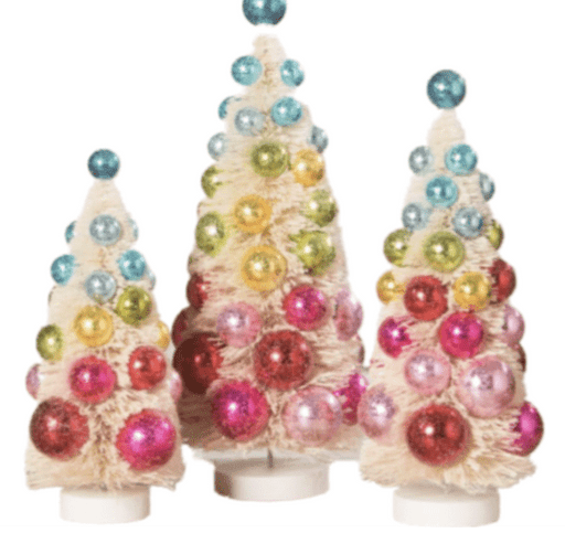 Bethany Lowe bottle brush trees Bright Hues Polka Dot Bottle Brush Trees S3 by Bethany Lowe Designs