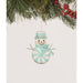 Bethany Lowe Christmas Aqua Peppermint Snowman Ornament by Bethany Lowe Designs