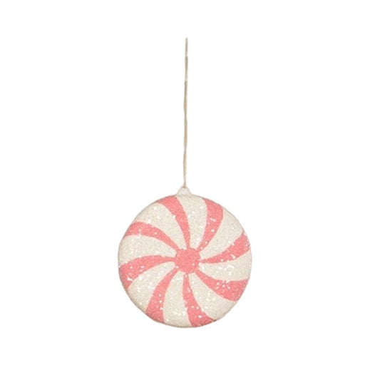 Bethany Lowe Christmas Bright Pink Peppermint Ornament by Bethany Lowe Designs