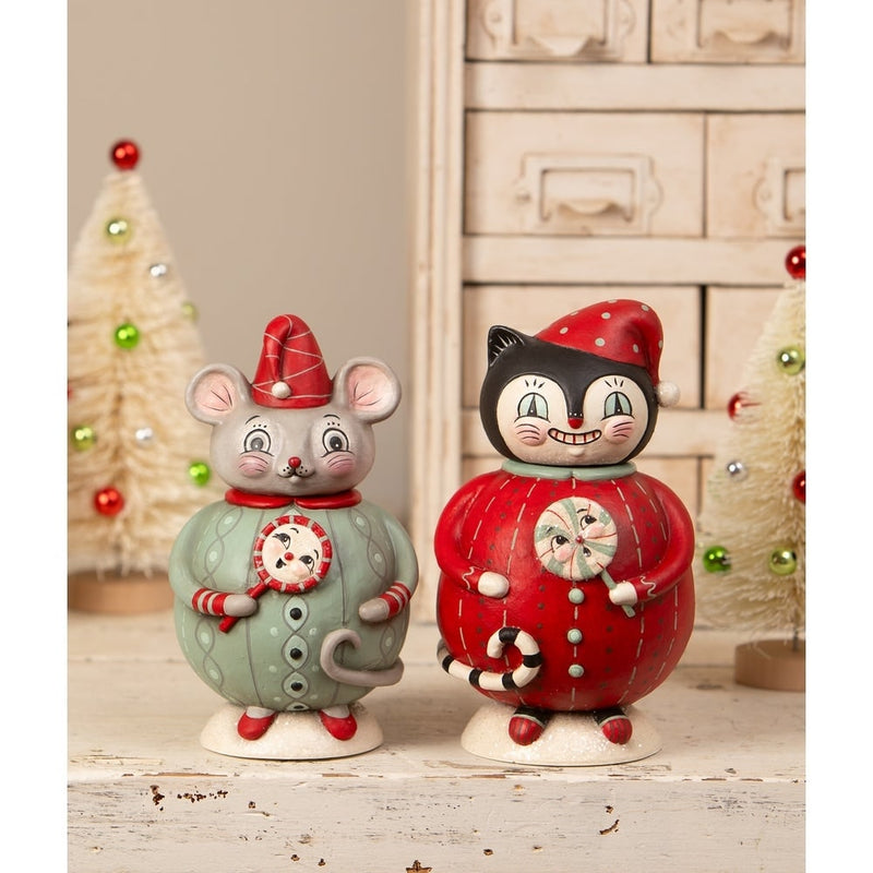 Bethany Lowe Christmas Dezzy-Purr Sweet Dreams Jar by Johanna Parker for Bethany Lowe