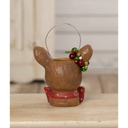 Bethany Lowe Christmas Fawnie Bucket Small by Bethany Lowe Designs