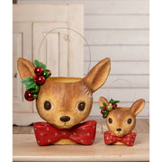 Bethany Lowe Christmas Fawnie Bucket Small by Bethany Lowe Designs