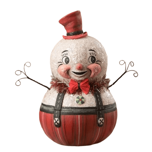 Bethany Lowe Christmas Figurine Freddy Frost Container by Johanna Parker for Bethany Lowe