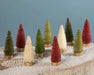 Bethany Lowe Christmas Figurine Traditional Bottle Brush Tree Set of 10 by Bethany Lowe Designs