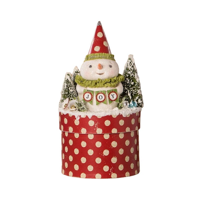 Bethany Lowe Christmas Joy Snowman on Box by Bethany Lowe Designs