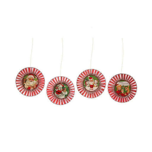 Bethany Lowe Christmas Kitschmas Rosette Ornaments S4 by Bethany Lowe Designs