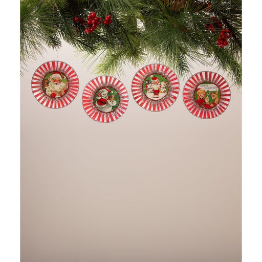 Bethany Lowe Christmas Kitschmas Rosette Ornaments S4 by Bethany Lowe Designs