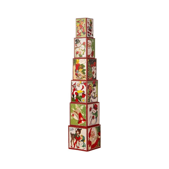 Bethany Lowe Christmas Kitschmas Stacking Blocks S6 by Bethany Lowe Designs *SHIPPING EST 11/25