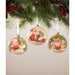 Bethany Lowe Christmas Santa with Snowmen Disk Ornament by Bethany Lowe Designs