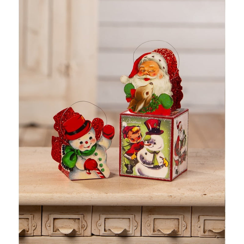 Bethany Lowe Christmas Tin Santa Bucket Small by Bethany Lowe Designs