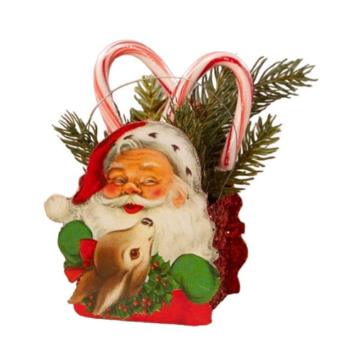 Bethany Lowe Christmas Tin Santa Bucket Small by Bethany Lowe Designs