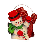 Bethany Lowe Christmas Tin Snowman Bucket Small by Bethany Lowe Designs