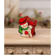 Bethany Lowe Christmas Tin Snowman Bucket Small by Bethany Lowe Designs