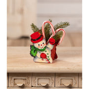 Bethany Lowe Christmas Tin Snowman Bucket Small by Bethany Lowe Designs
