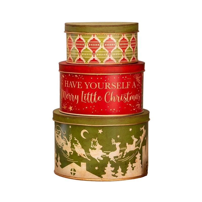 Bethany Lowe Christmas Vintage Christmas Tins S3 by Bethany Lowe Designs