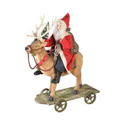 Bethany Lowe Christmas Vintage Santa Riding Reindeer by Bethany Lowe Designs